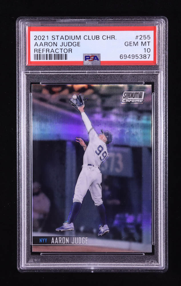 Aaron Judge 2021 Stadium Club Chrome Refractors #255 (PSA 10) at PristineAuction.com Aaron Judge 2021 Stadium Club Chrome Refractors #255 (PSA 10) at PristineAuction.com