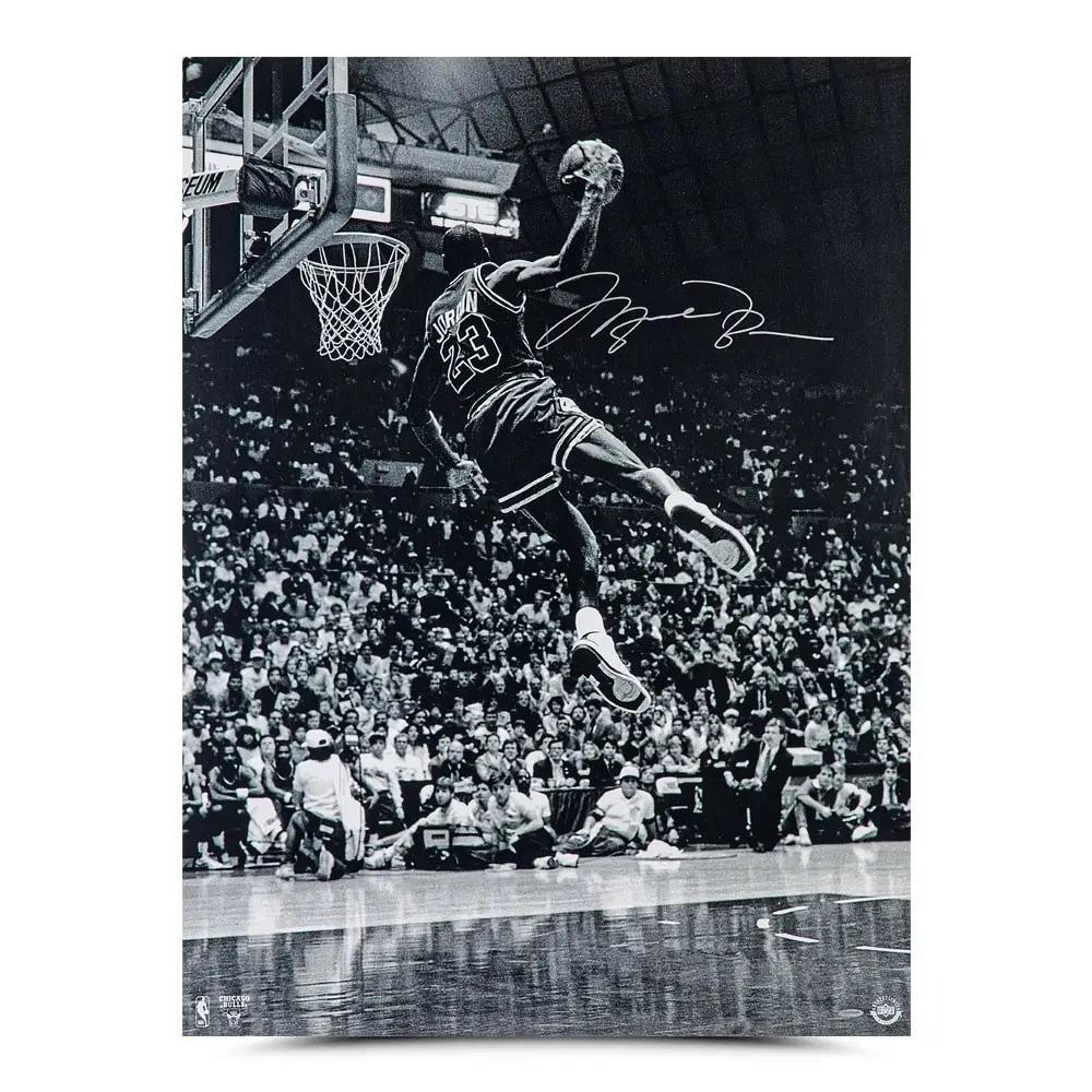 Michael Jordan Signed Bulls "Frozen in Time" 30x40 Photo (UDA) at PristineAuction.com Michael Jordan Signed Bulls "Frozen in Time" 30x40 Photo (UDA) at PristineAuction.com