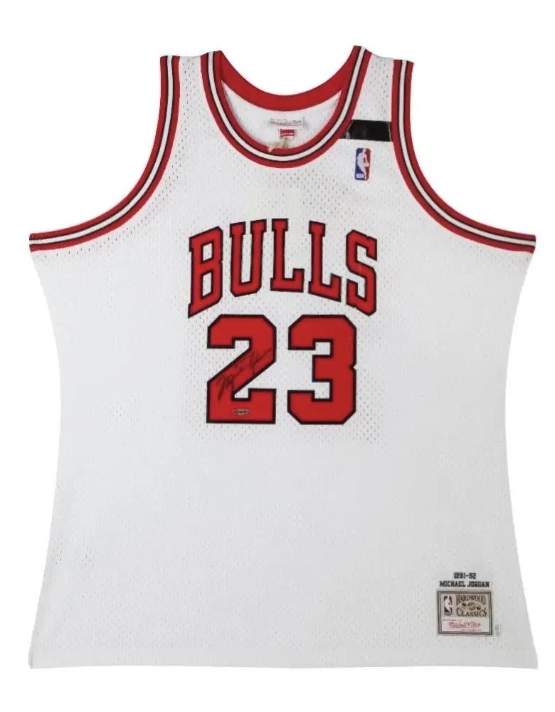 Michael Jordan Signed LE Bulls Mitchell & Ness Authentic Jersey (UDA) at PristineAuction.com Michael Jordan Signed LE Bulls Mitchell & Ness Authentic Jersey (UDA) at PristineAuction.com