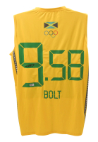 Usain Bolt Signed Team Jamaica Puma Authentic Track Shirt (Beckett) at PristineAuction.com