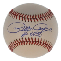 Pete Rose Signed ONL Baseball Inscribed "#4256" (JSA) at PristineAuction.com
