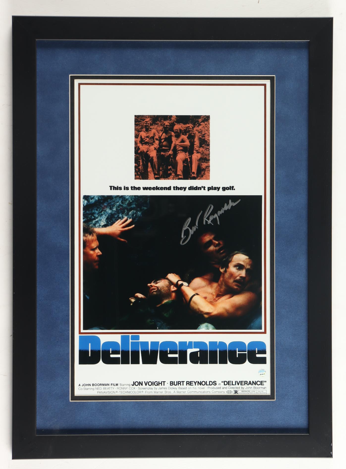 Burt Reynolds Signed "Deliverance" Custom Framed Photo Display (Steiner) at PristineAuction.com Burt Reynolds Signed "Deliverance" Custom Framed Photo Display (Steiner) at PristineAuction.com