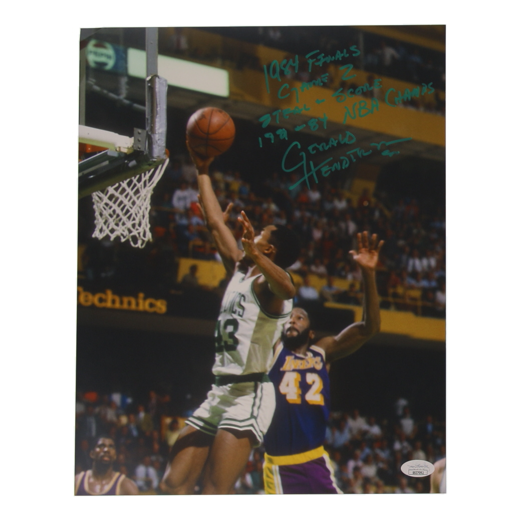 Gerald Henderson Signed 11x14 Photo With Multiple Inscriptions (JSA) at PristineAuction.com Gerald Henderson Signed 11x14 Photo With Multiple Inscriptions (JSA) at PristineAuction.com