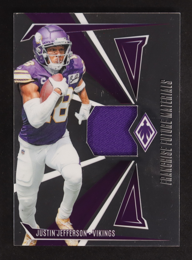 Justin Jefferson 2024 Panini Phoenix Franchise Future Materials #7 #149/299 at PristineAuction.com Justin Jefferson 2024 Panini Phoenix Franchise Future Materials #7 #149/299 at PristineAuction.com