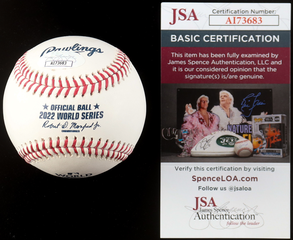 Bryan Abreu Signed 2022 World Series Baseball Inscribed "WS Champs" (JSA) at PristineAuction.com Bryan Abreu Signed 2022 World Series Baseball Inscribed "WS Champs" (JSA) at PristineAuction.com