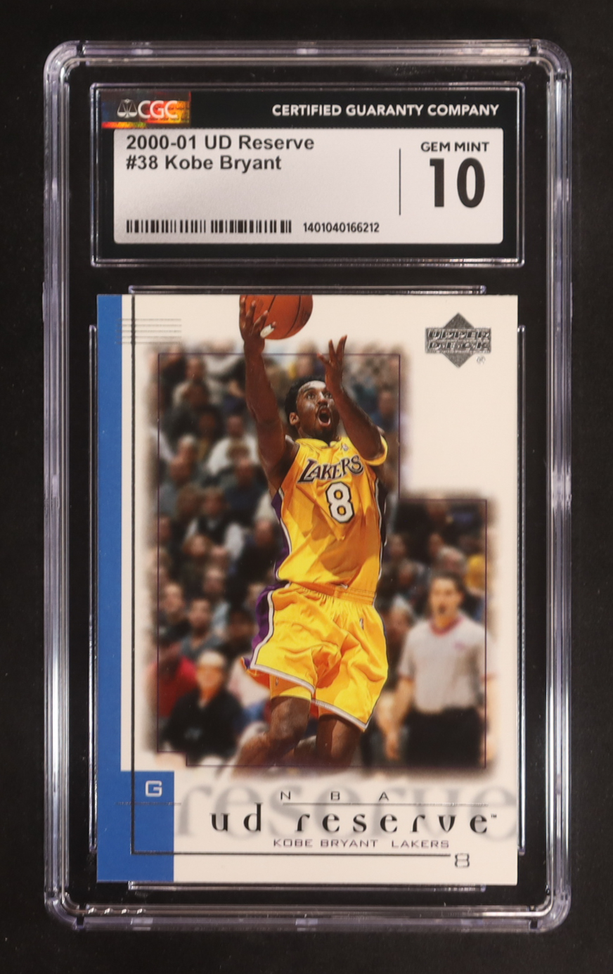 Kobe Bryant 2000-01 UD Reserve #38 (CGC 10) at PristineAuction.com Kobe Bryant 2000-01 UD Reserve #38 (CGC 10) at PristineAuction.com