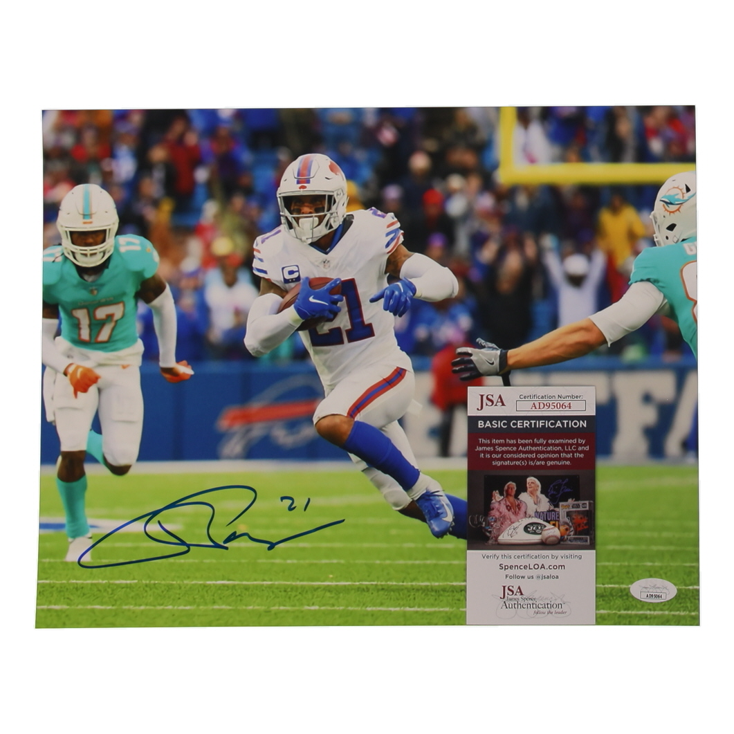 Jordan Poyer Signed Bills 11x14 Photo (JSA) at PristineAuction.com Jordan Poyer Signed Bills 11x14 Photo (JSA) at PristineAuction.com