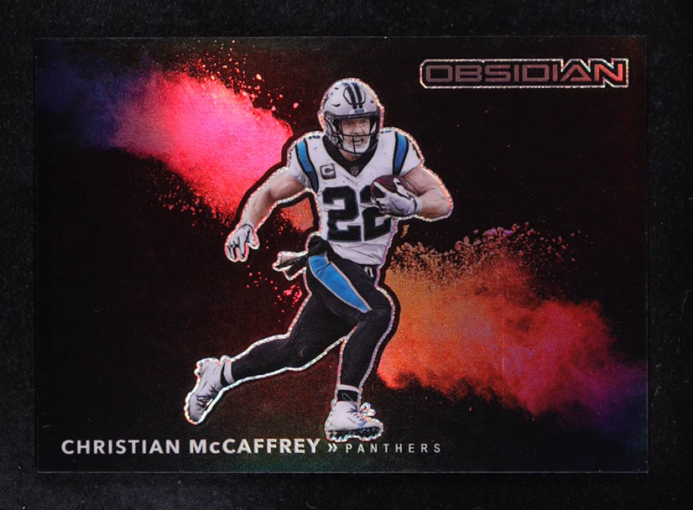 Christian McCaffrey 2021 Panini Obsidian Color Blast Black #8