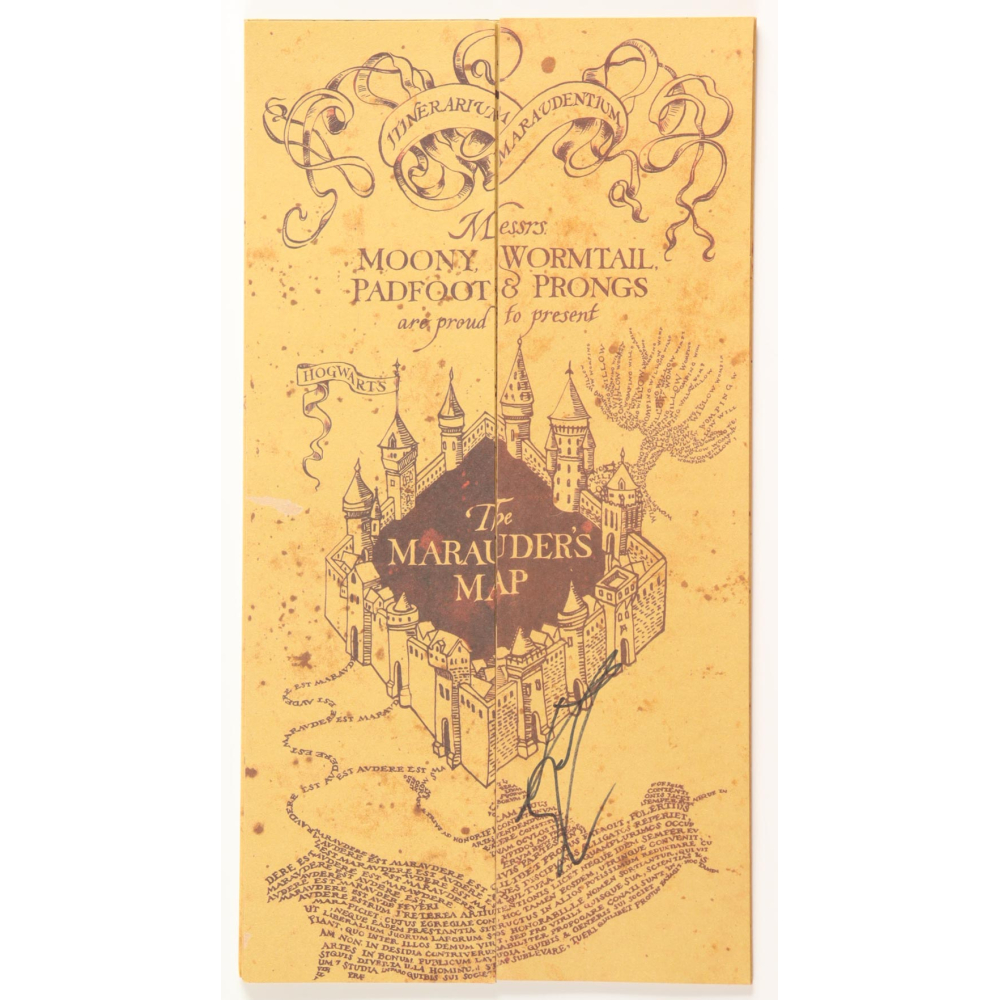 Daniel Radcliffe Signed "Harry Potter" Marauder's Map Prop Replica (ACOA) at PristineAuction.com