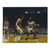 Walt Frazier Signed Knicks 8x10 Photo Inscribed "2x NBA Champs" (JSA) at PristineAuction.com