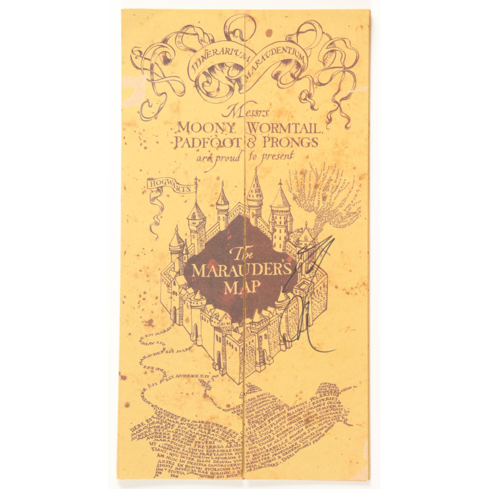 Daniel Radcliffe Signed "Harry Potter" Marauder's Map Prop Replica (ACOA) at PristineAuction.com