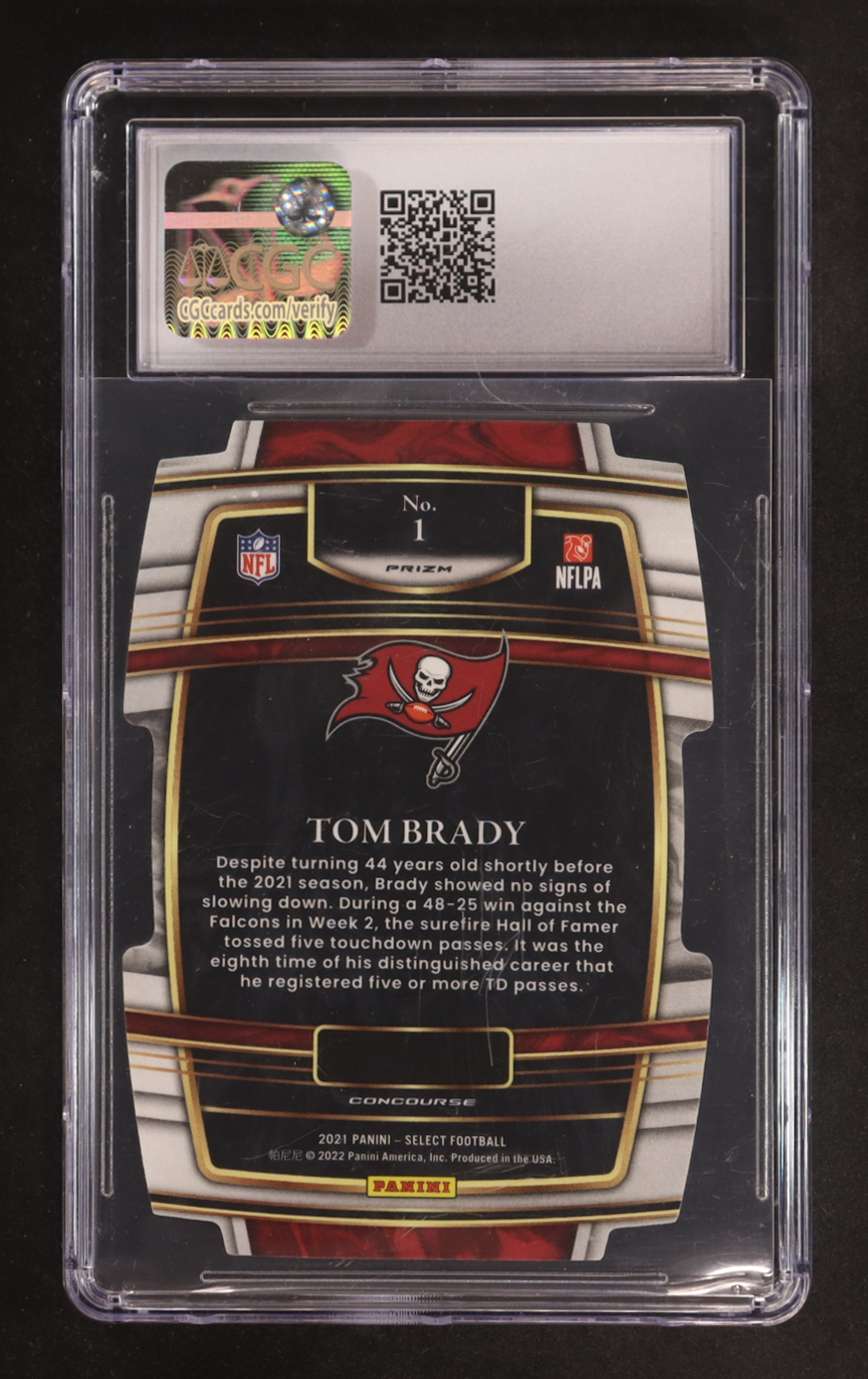 Tom Brady 2021 Select Prizm Red and Yellow Die Cut #1 (CGC 9.5) at PristineAuction.com Tom Brady 2021 Select Prizm Red and Yellow Die Cut #1 (CGC 9.5) at PristineAuction.com