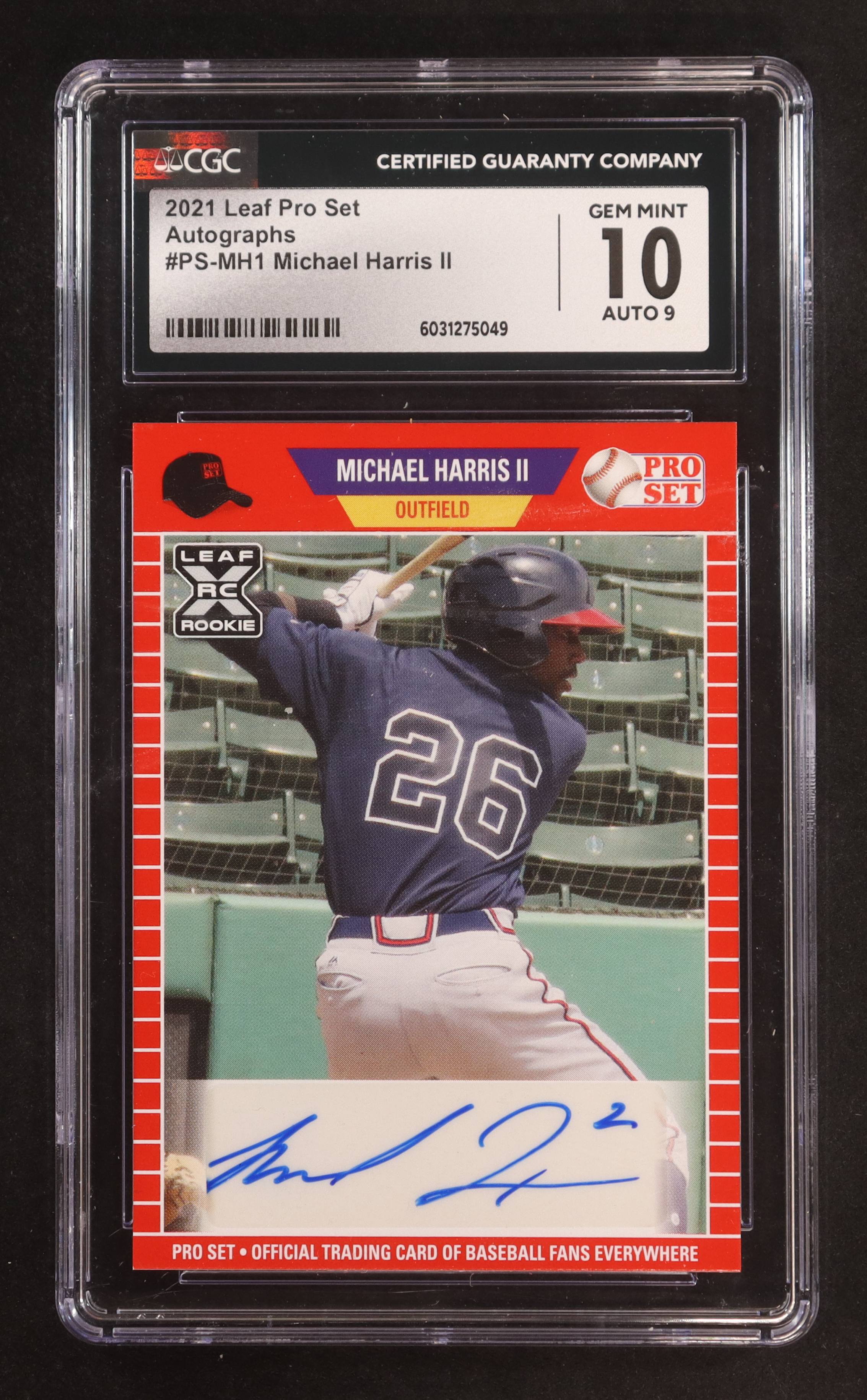 Michael Harris II 2021 Leaf XRC Pro Set Autographs #PS-MH1 RC (CGC 10 | Autograph Grade CGC 9) at PristineAuction.com Michael Harris II 2021 Leaf XRC Pro Set Autographs #PS-MH1 RC (CGC 10 | Autograph Grade CGC 9) at PristineAuction.com