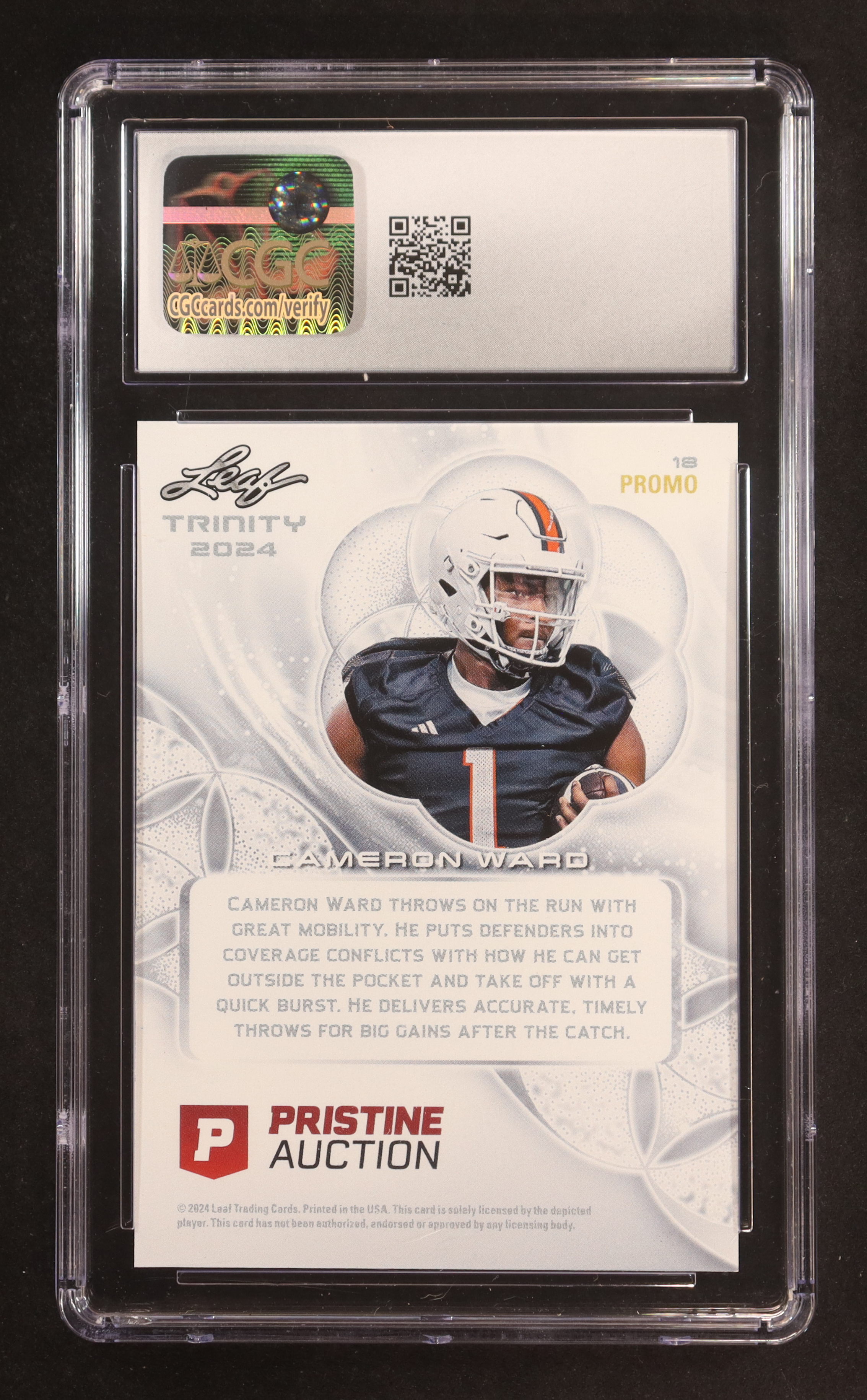 Cameron Ward 2024 Leaf Trinity X Pristine Auction Promos #18 RC (CGC 9) at PristineAuction.com Cameron Ward 2024 Leaf Trinity X Pristine Auction Promos #18 RC (CGC 9) at PristineAuction.com