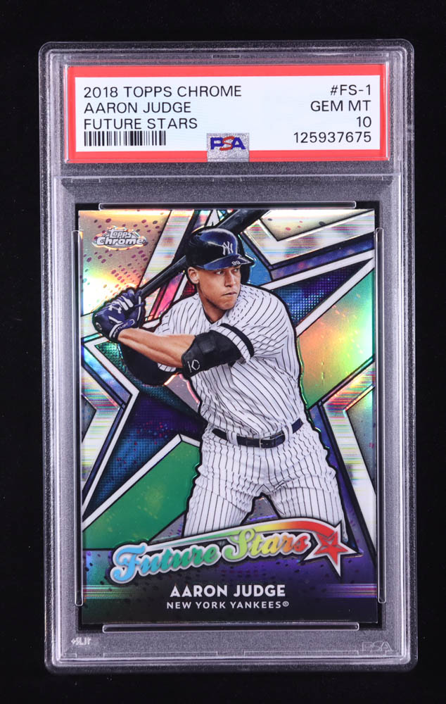 Aaron Judge 2018 Topps Chrome Future Stars Refractors #FS1 (PSA 10) at PristineAuction.com Aaron Judge 2018 Topps Chrome Future Stars Refractors #FS1 (PSA 10) at PristineAuction.com