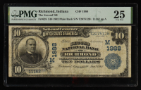 1902 $10 Plain Back 2nd National Bank Of Richmond National Note (PMG 25 VF) at PristineAuction.com