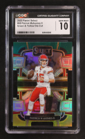 Patrick Mahomes II 2023 Panini Select Green & Yellow Die-Cut #49 (CGC 10) at PristineAuction.com