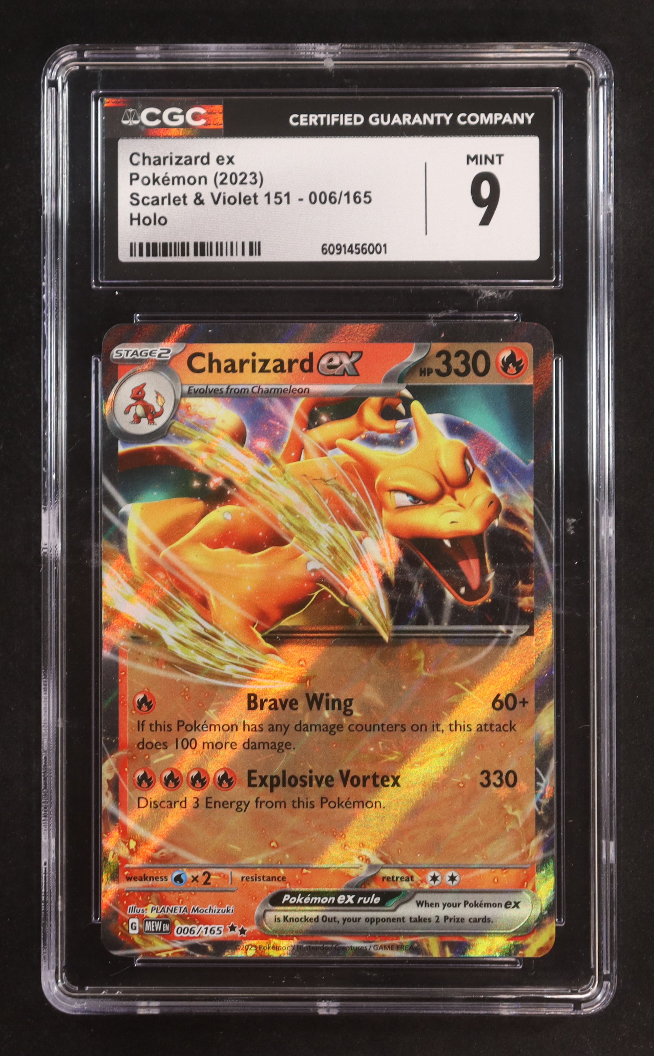 Charizard EX 2023 Pokemon TCG Scarlet & Violet 151 #006 (CGC 9) at PristineAuction.com Charizard EX 2023 Pokemon TCG Scarlet & Violet 151 #006 (CGC 9) at PristineAuction.com