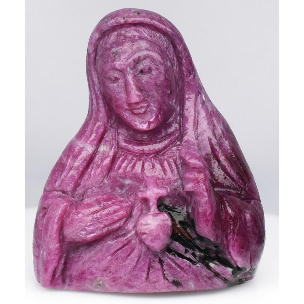 310.55 Carats Loose Ruby Carved Blessed Madonna | Estimated Retail Value $900 (UGL) at PristineAuction.com