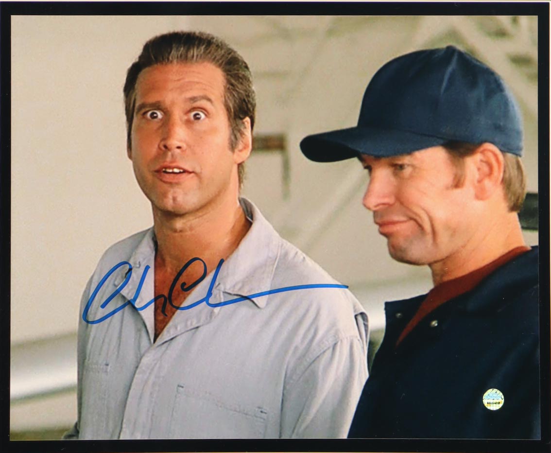 Chevy Chase Signed "Fletch" Custom Framed Photo Display (Steiner) at PristineAuction.com Chevy Chase Signed "Fletch" Custom Framed Photo Display (Steiner) at PristineAuction.com