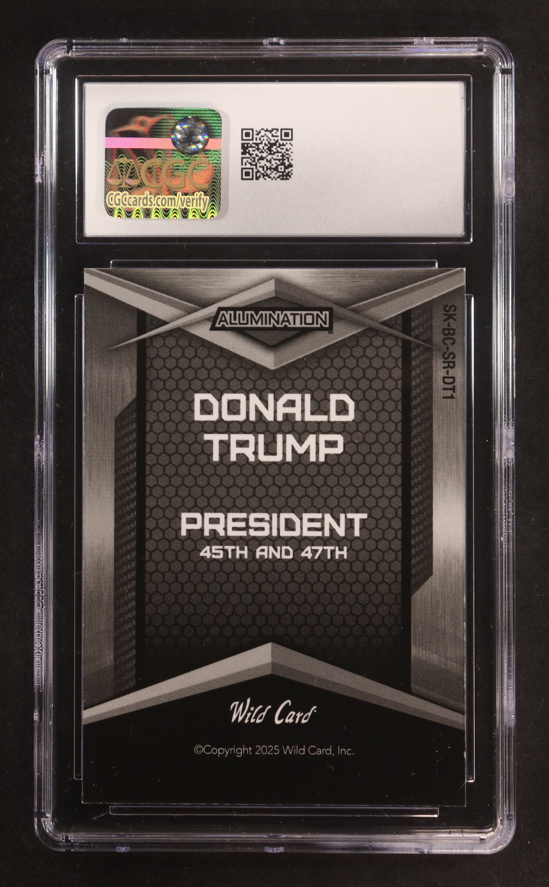 Donald J. Trump 2025 Wild Card Alumination Trump Inauguration Red Stars- Raywave #SK-BC-SR-DT1 #7/20 (CGC 8.5) at PristineAuction.com Donald J. Trump 2025 Wild Card Alumination Trump Inauguration Red Stars- Raywave #SK-BC-SR-DT1 #7/20 (CGC 8.5) at PristineAuction.com