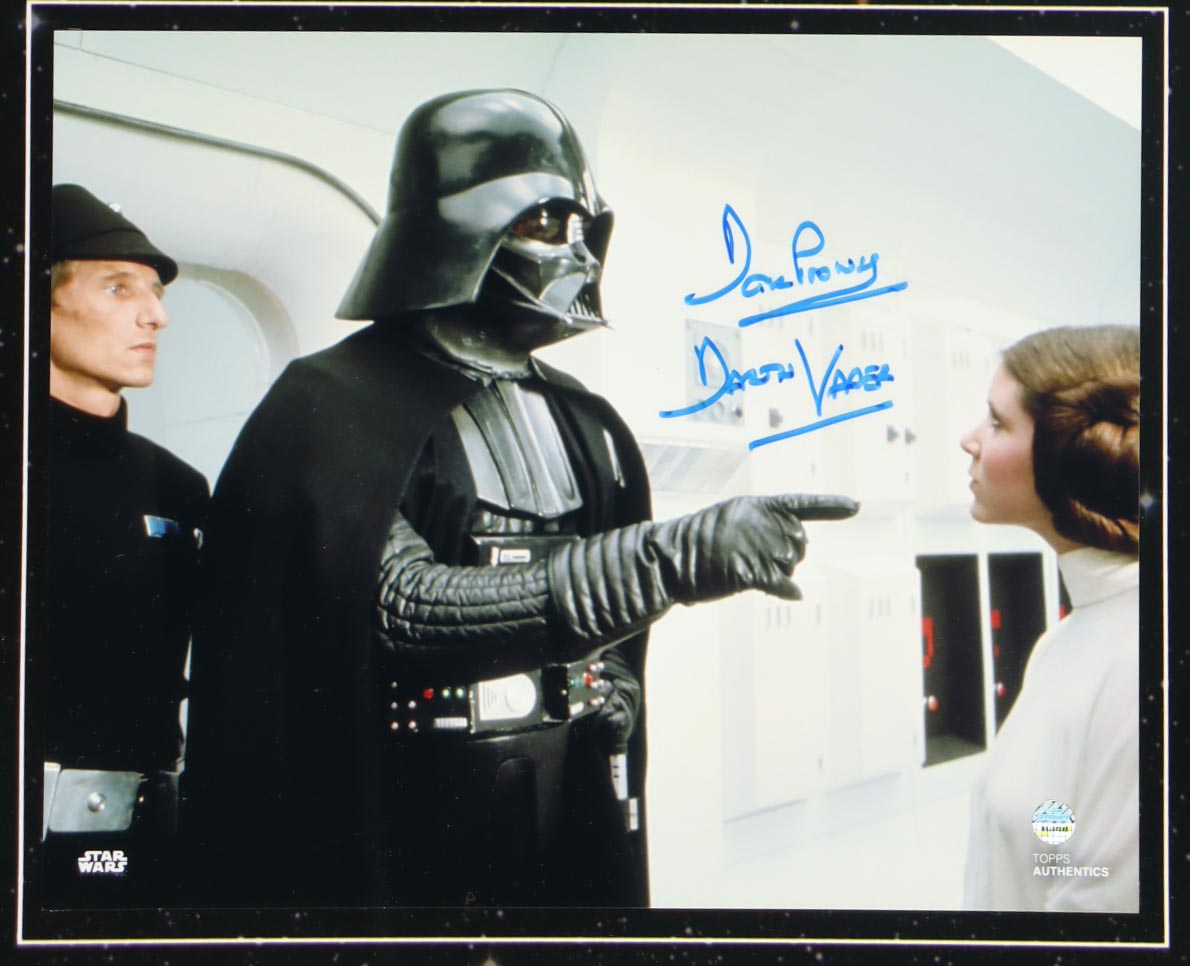 David Prowse Signed "STAR WARS: Episode IV- New Hope" Custom Framed Photo Display Inscribed "Darth Vader" (Steiner) at PristineAuction.com David Prowse Signed "STAR WARS: Episode IV- New Hope" Custom Framed Photo Display Inscribed "Darth Vader" (Steiner) at PristineAuction.com