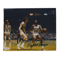 Walt Frazier Signed Knicks 8x10 Photo Inscribed "2x NBA Champs" (JSA) at PristineAuction.com