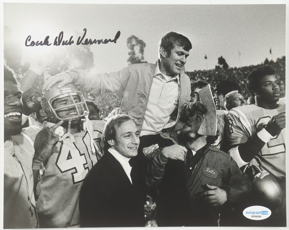 Dick Vermeil Signed UCLA Bruins 8x10 Photo Inscribed "Coach" (ACOA) at PristineAuction.com Dick Vermeil Signed UCLA Bruins 8x10 Photo Inscribed "Coach" (ACOA) at PristineAuction.com