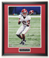 John Metchie III Signed Alabama Crimson Tide Custom Framed Photo Display Inscribed "Roll Tide!" (Fanatics) at PristineAuction.com
