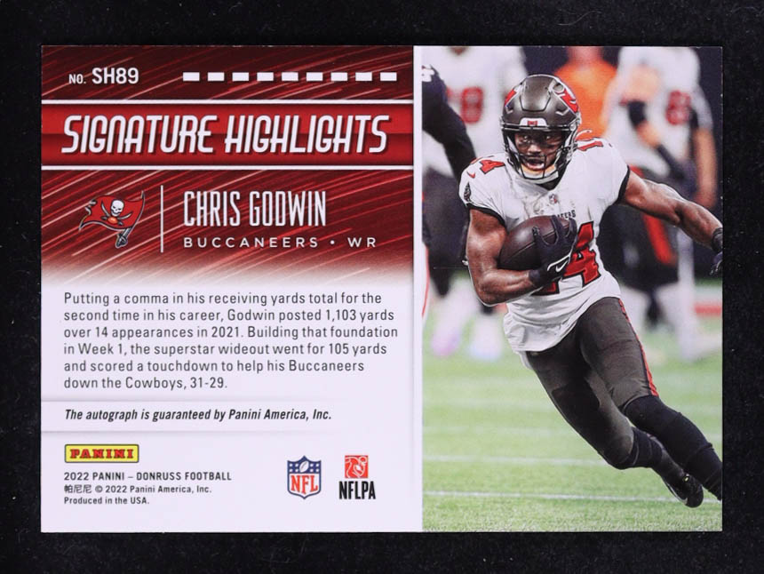 Chris Godwin 2022 Donruss Signature Highlights Ice #SH89 at PristineAuction.com Chris Godwin 2022 Donruss Signature Highlights Ice #SH89 at PristineAuction.com