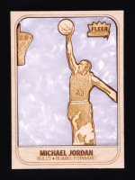 Michael Jordan Custom Wood Art Trading Card at PristineAuction.com