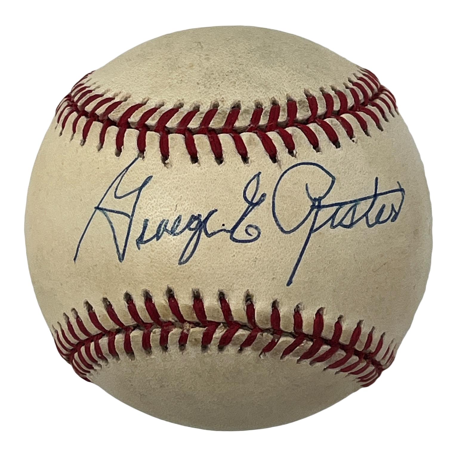 George Pfister Signed ONL Baseball (Beckett) at PristineAuction.com George Pfister Signed ONL Baseball (Beckett) at PristineAuction.com