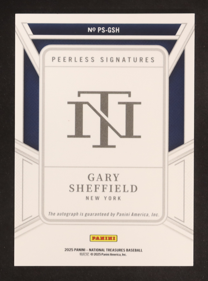 Gary Sheffield 2025 Panini National Treasures Peerless Signatures #13 #66/99 at PristineAuction.com Gary Sheffield 2025 Panini National Treasures Peerless Signatures #13 #66/99 at PristineAuction.com