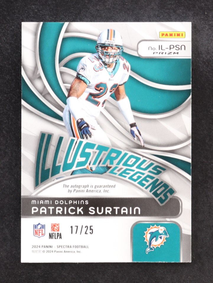 Patrick Surtain 2024 Panini Spectra Illustrious Legends Autographs Meta #16 #17/25 at PristineAuction.com Patrick Surtain 2024 Panini Spectra Illustrious Legends Autographs Meta #16 #17/25 at PristineAuction.com
