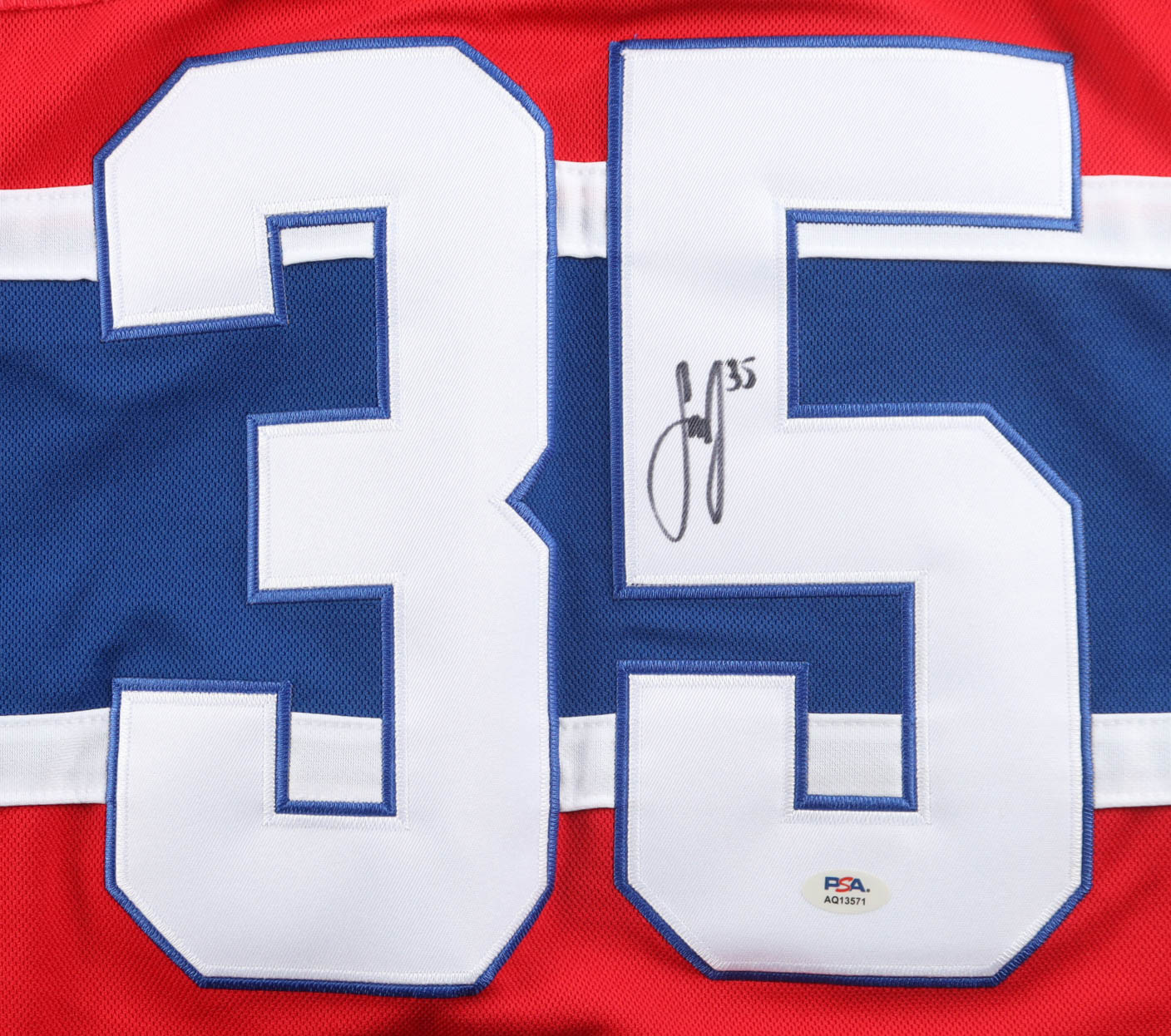 Sam Montembeault Signed Jersey (PSA) at PristineAuction.com Sam Montembeault Signed Jersey (PSA) at PristineAuction.com