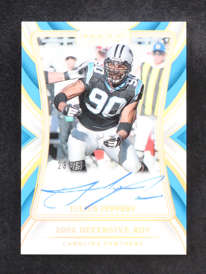 Julius Peppers 2024 Immaculate Collection Immaculate Moments Autographs #3 #23/25 at PristineAuction.com Julius Peppers 2024 Immaculate Collection Immaculate Moments Autographs #3 #23/25 at PristineAuction.com