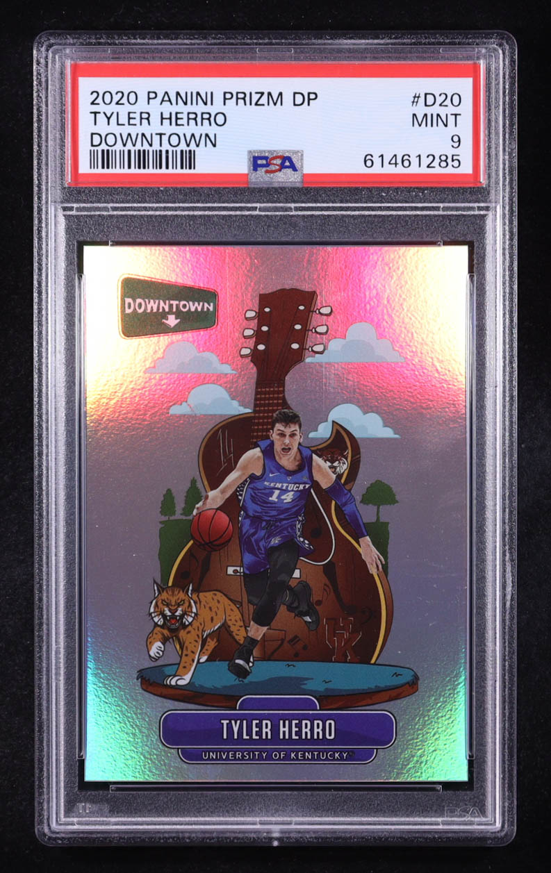 Tyler Herro 2020-21 Panini Prizm Draft Picks Downtown #20 (PSA 9) at PristineAuction.com Tyler Herro 2020-21 Panini Prizm Draft Picks Downtown #20 (PSA 9) at PristineAuction.com