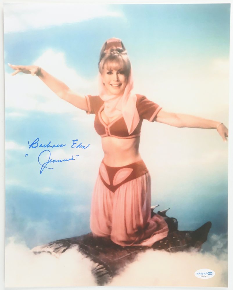 Barbara Eden Signed "I Dream of Jeannie" 11x14 Photo Inscribed "Jeannie" (ACOA) at PristineAuction.com Barbara Eden Signed "I Dream of Jeannie" 11x14 Photo Inscribed "Jeannie" (ACOA) at PristineAuction.com