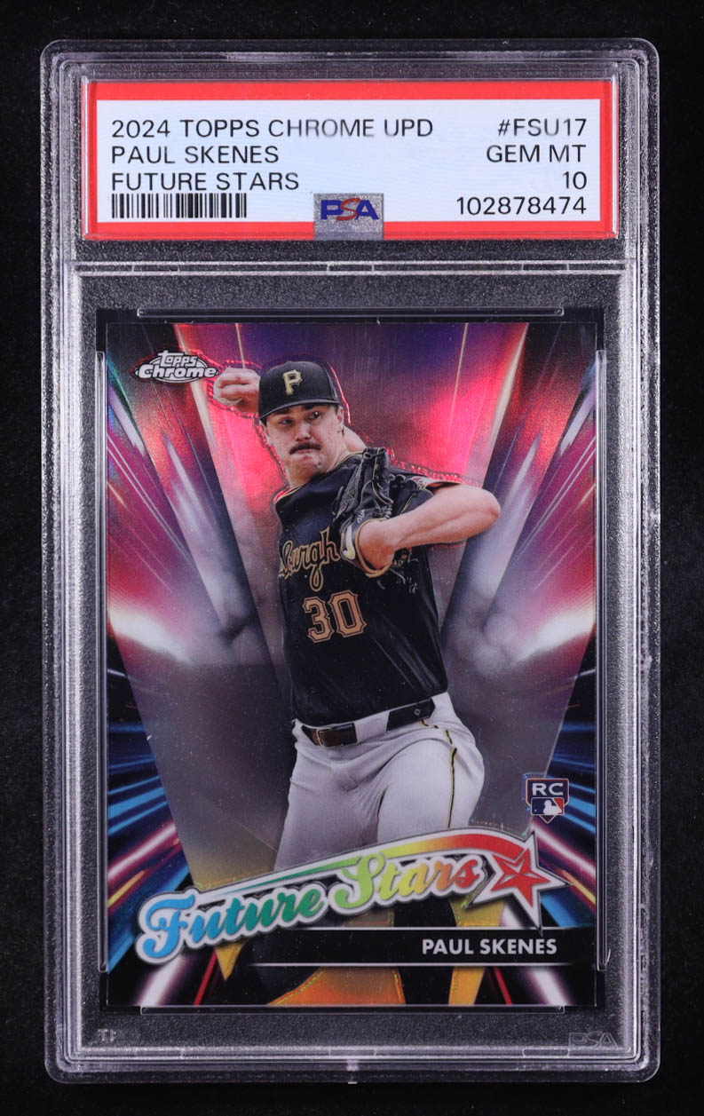 Paul Skenes 2024 Topps Chrome Update Future Stars #FSU17 RC (PSA 10) at PristineAuction.com Paul Skenes 2024 Topps Chrome Update Future Stars #FSU17 RC (PSA 10) at PristineAuction.com