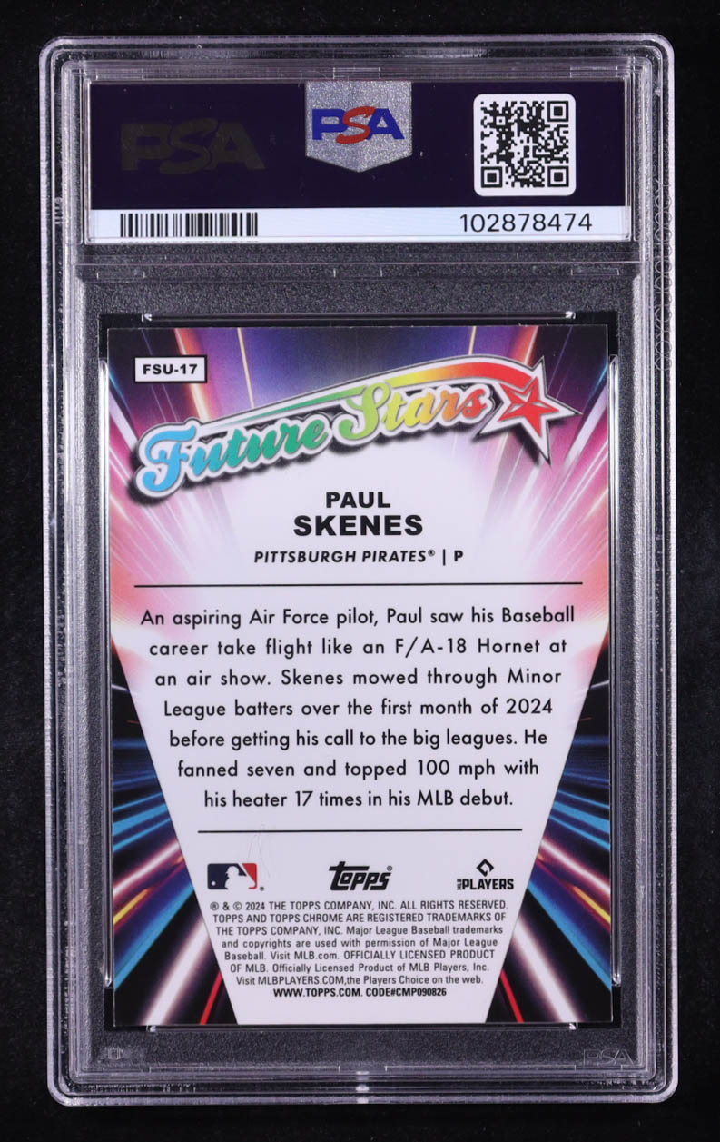 Paul Skenes 2024 Topps Chrome Update Future Stars #FSU17 RC (PSA 10) at PristineAuction.com Paul Skenes 2024 Topps Chrome Update Future Stars #FSU17 RC (PSA 10) at PristineAuction.com