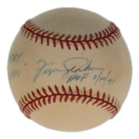 Ferguson "Fergie" Jenkins Signed ONL Baseball Inscribed "Merry X-Mas" & "HOF 7/21/91" (JSA) at PristineAuction.com