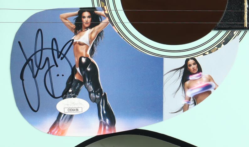 Katy Perry Guitar with Signed Custom Insert Pickguard (JSA) at PristineAuction.com Katy Perry Guitar with Signed Custom Insert Pickguard (JSA) at PristineAuction.com