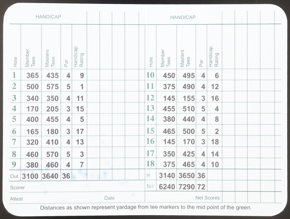 Gary Player Signed Augusta National Golf Club Scorecard (JSA) at PristineAuction.com Gary Player Signed Augusta National Golf Club Scorecard (JSA) at PristineAuction.com
