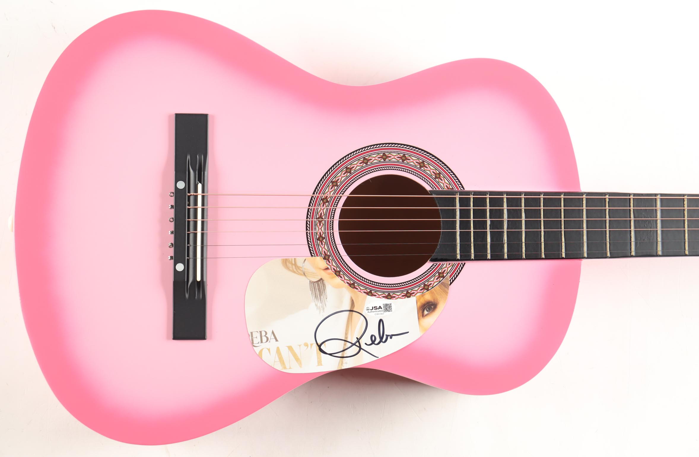 Reba McEntire Guitar with Signed Custom Insert Pickguard (JSA) at PristineAuction.com Reba McEntire Guitar with Signed Custom Insert Pickguard (JSA) at PristineAuction.com