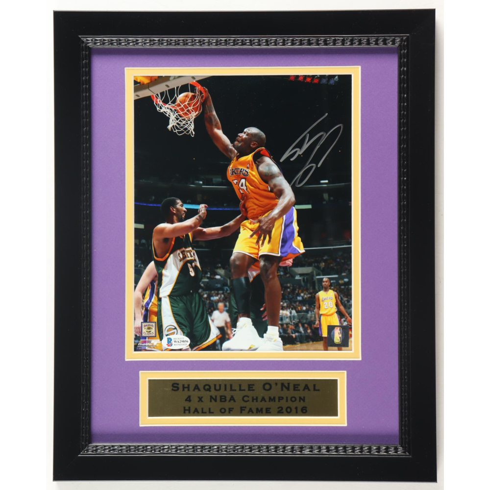 Shaquille O'Neal Signed Lakers Custom Framed Photo (Beckett) at PristineAuction.com