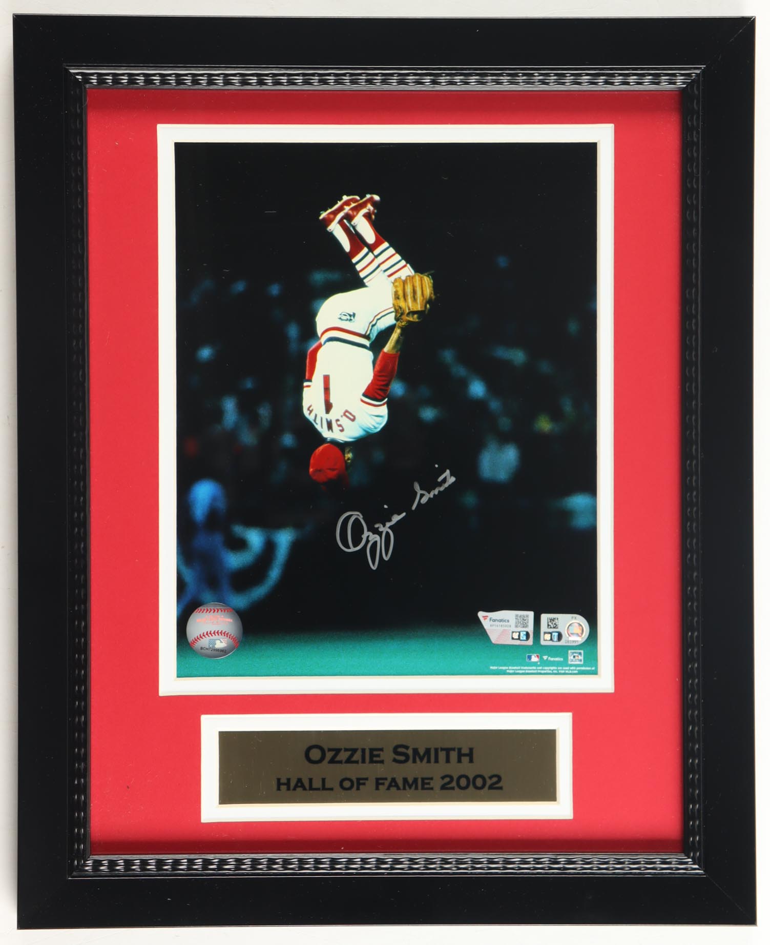 Ozzie Smith Signed Cardinals Custom Framed Photo (Fanatics & MLB) at PristineAuction.com Ozzie Smith Signed Cardinals Custom Framed Photo (Fanatics & MLB) at PristineAuction.com