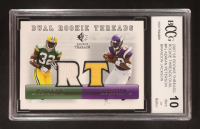 Adrian Peterson/Brandon Jackson 2007 SP Rookie Threads Rookie Threads Dual #PJ (BCCG 10) at PristineAuction.com