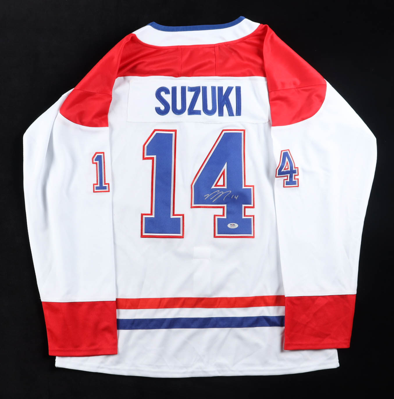 Nick Suzuki Signed Jersey (PSA) at PristineAuction.com Nick Suzuki Signed Jersey (PSA) at PristineAuction.com