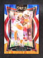 Bucky Irving 2024 Select Prizm Blue and Orange Shock #4 RC #30/35 at PristineAuction.com