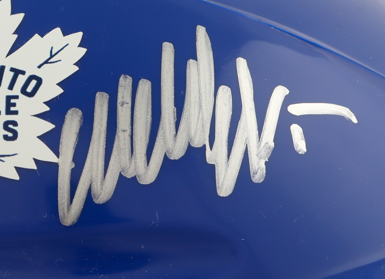 Wendel Clark Signed Maple Leafs Mini Helmet (JSA) at PristineAuction.com Wendel Clark Signed Maple Leafs Mini Helmet (JSA) at PristineAuction.com